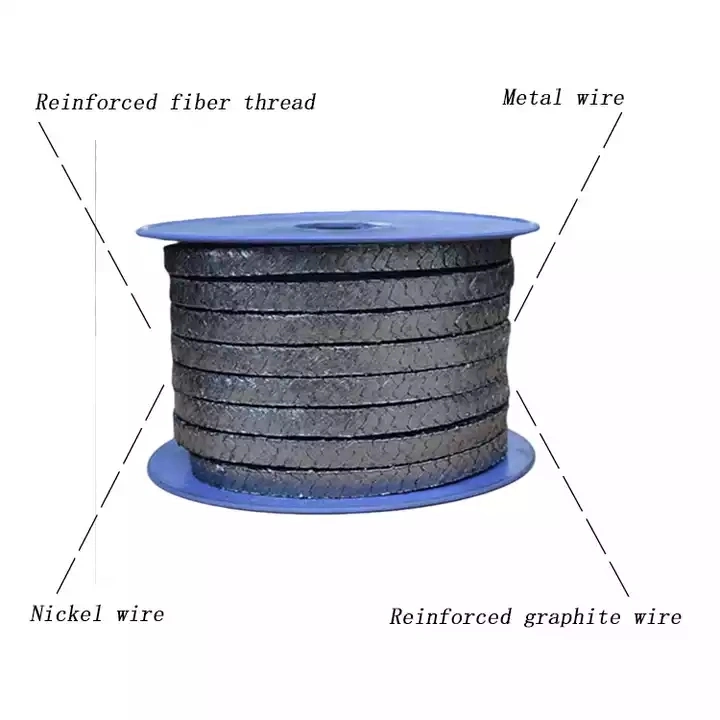 Good Quality Electric Conduction PTFE Graphite Gland Braided Packing for Valve Pump Sealing