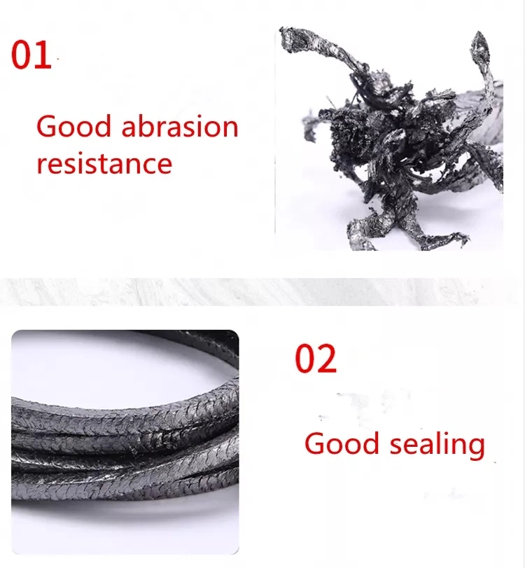 Good Quality Seal Flexible Graphite Gasket Carbonize Fiber PTFE Packing Gland Packing