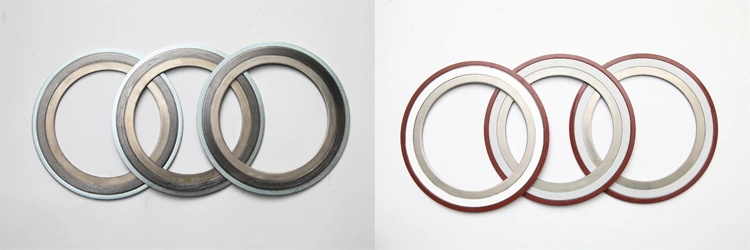 Metallic Gasket Maker Round Type Graphite PTFE Filler Material Flange Pipe Spiral Wound Gasket